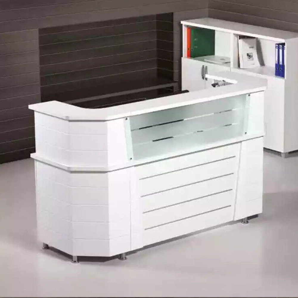 JVmoebel Schreibtisch Büromöbel Rezeption Empfangsbereich Weiße Arbeitszimmermöbel Office, Made In Europe