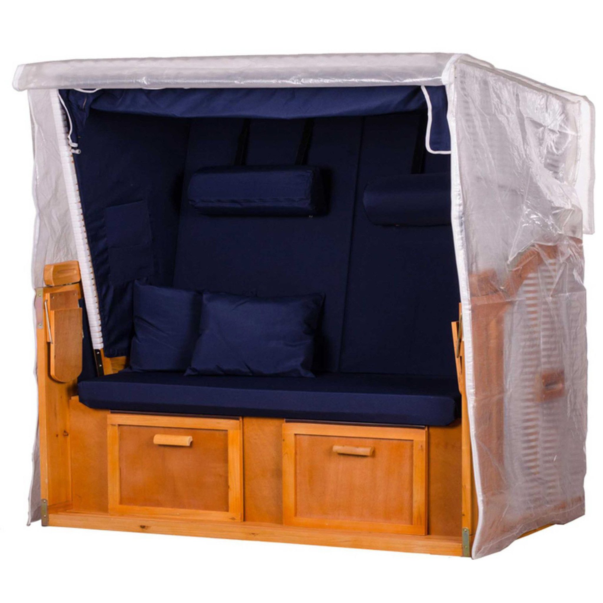 bene living Strandkorb-Schutzhülle Basic PVC - Dreisitzer - Größe XXL (Outdoor-Set, 1-St., Strandkorb-Schutzhülle Größe XXL), transparent - schneller Staub- und Schmutzschutz