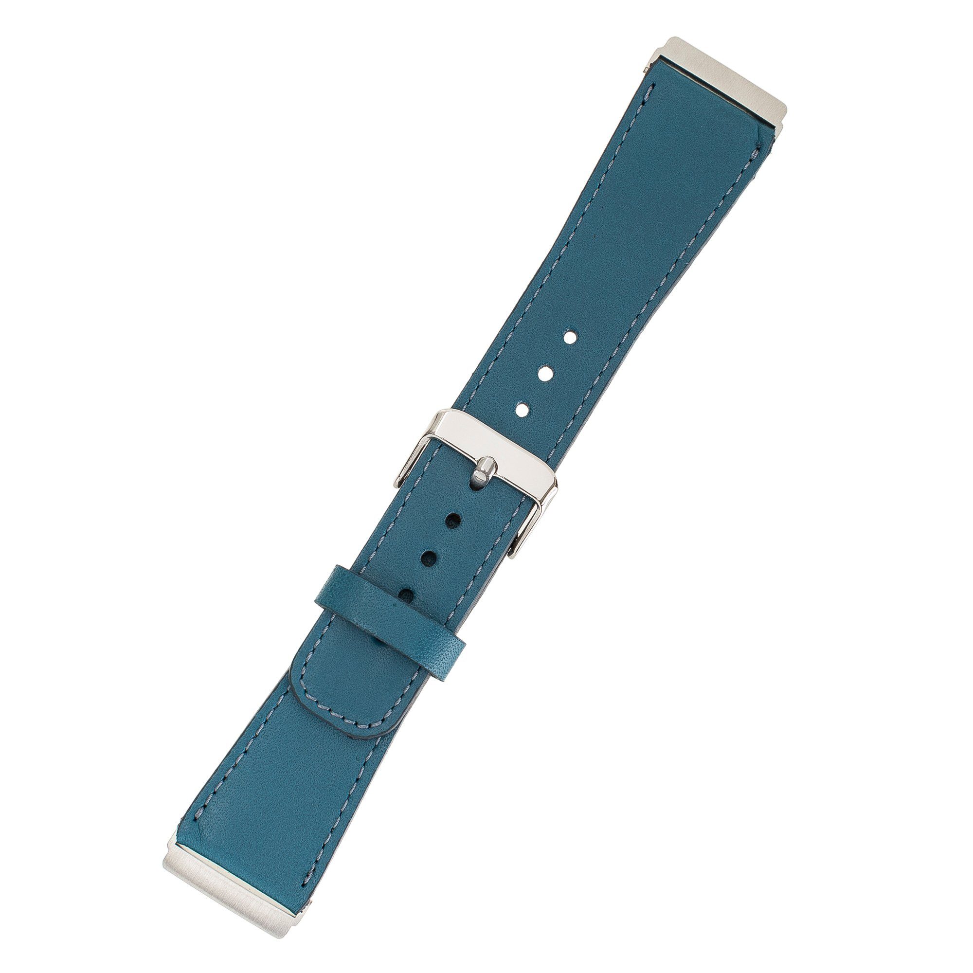 Ersatzarmband Fitbit Versa Leather & Renna / / Echtes Sense 2 Smartwatch-Armband BLAU 3 Armband Leder 4