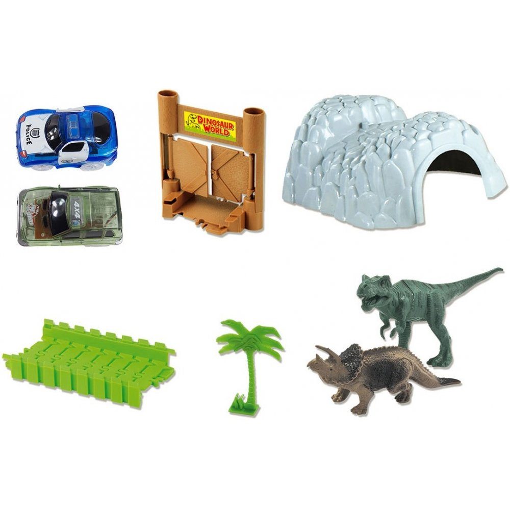 Amewi Autorennbahn Magic Traxx Dino-Park Mega Set - Rennbahn - bunt