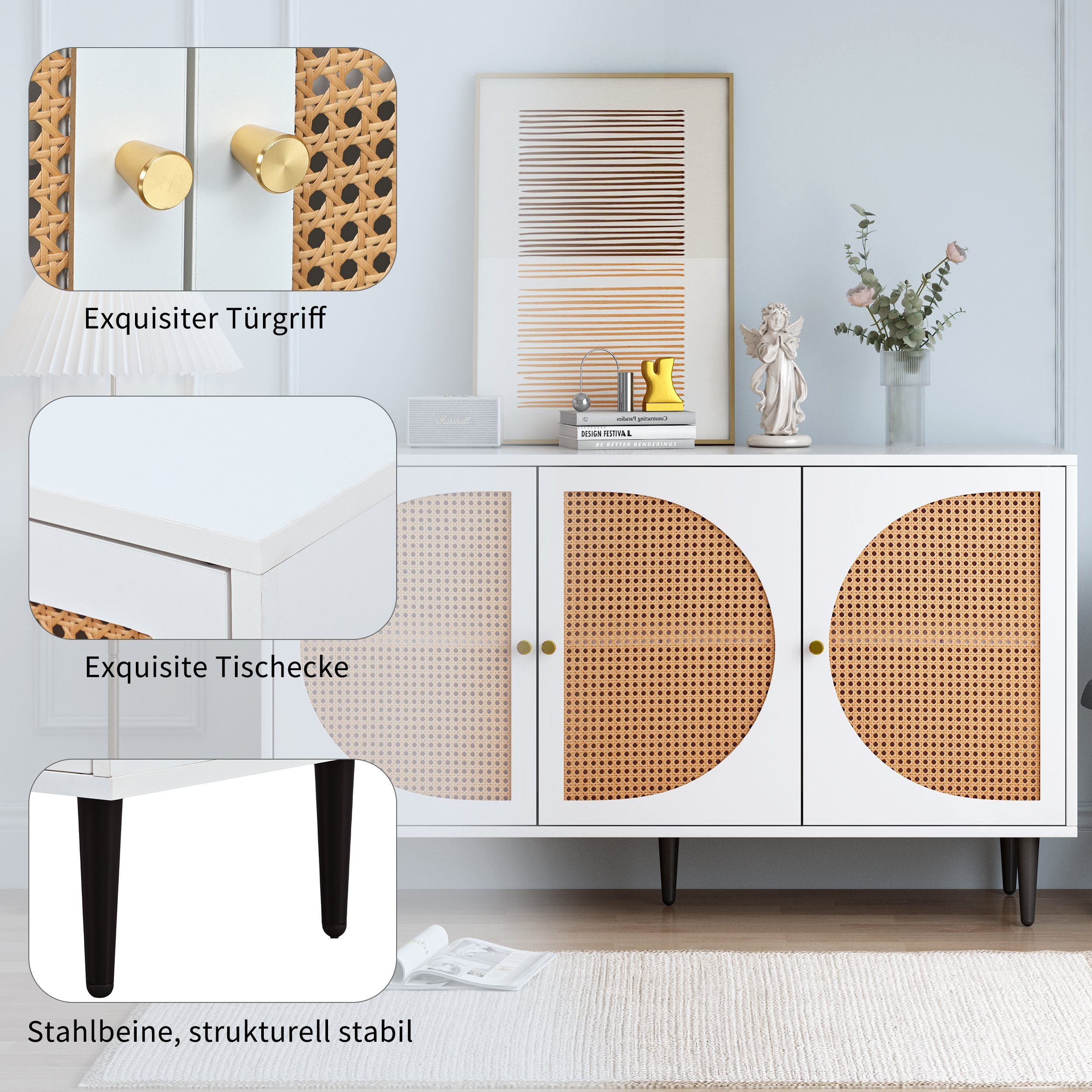 Merax Sideboard im Vintage-Stil mit 6 günstig online kaufen