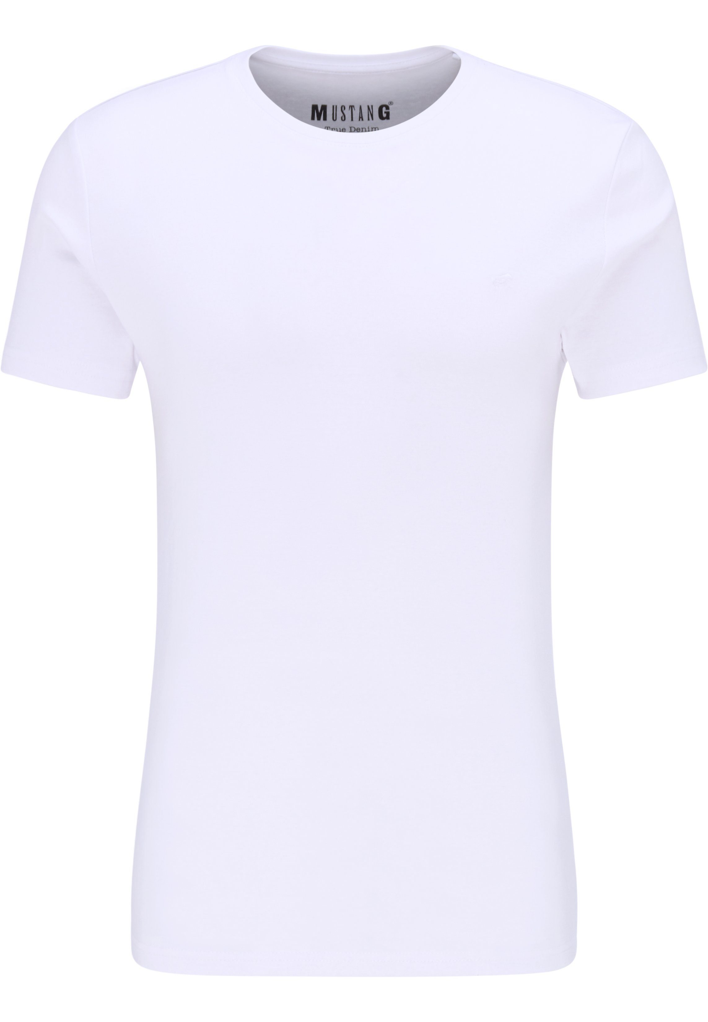 MUSTANG T-Shirt Aaron C Basic weiß | T-Shirts