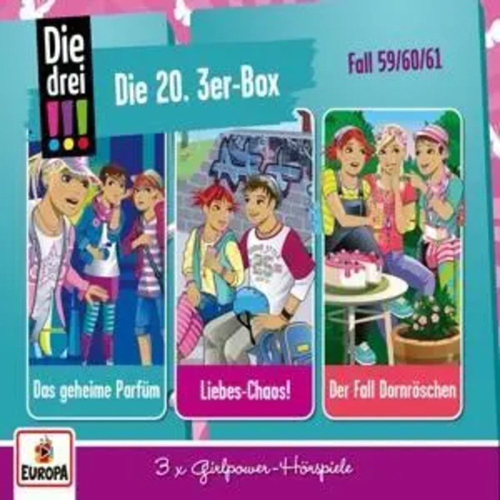 Hörspiel Die drei !!!: Die 20. 3er Box (Folgen 59, 60, 61) (drei...