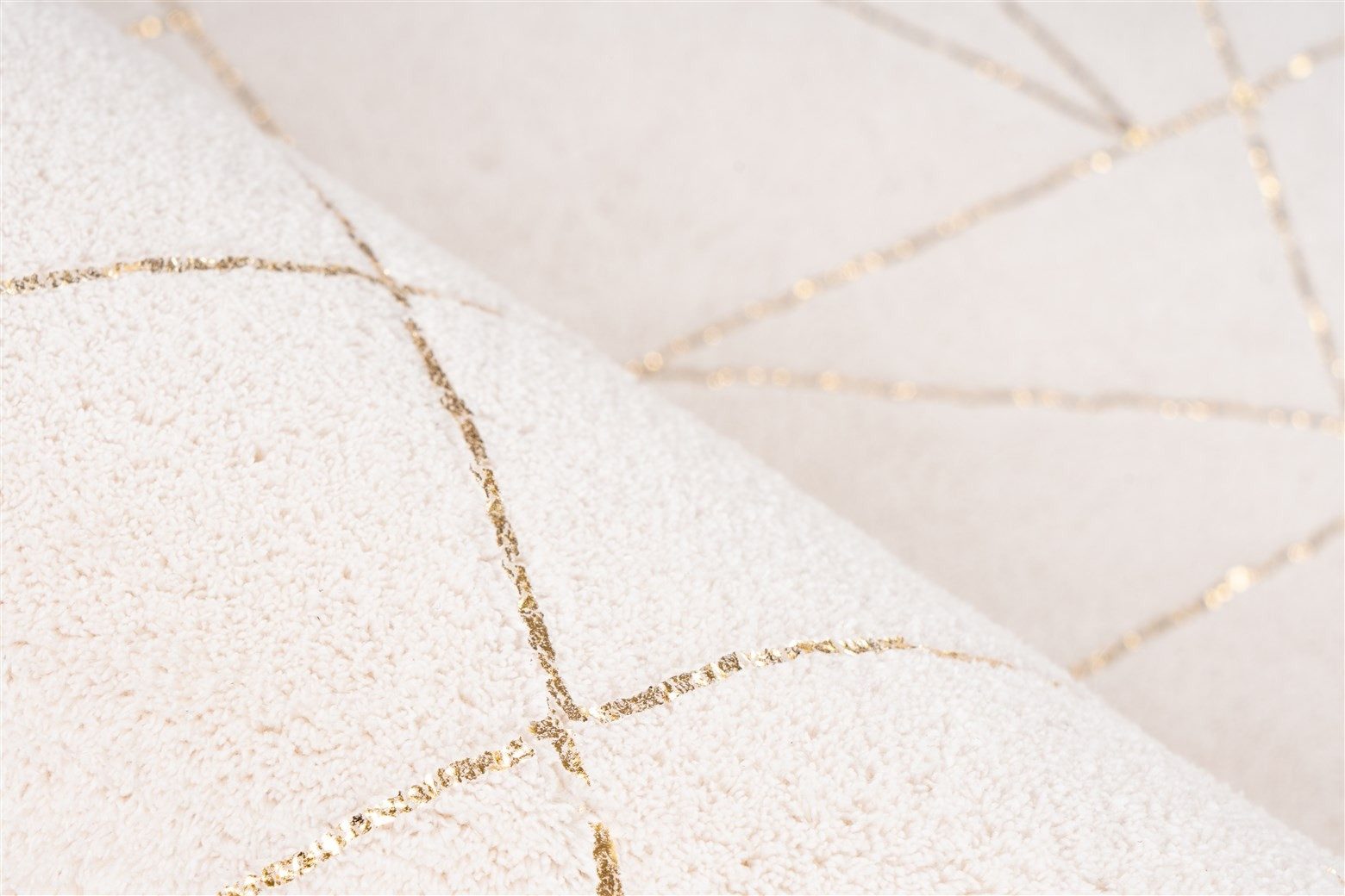 Kayoom Teppich in Creme / Gold, 100% Polyester - 230x160cm (LxB)