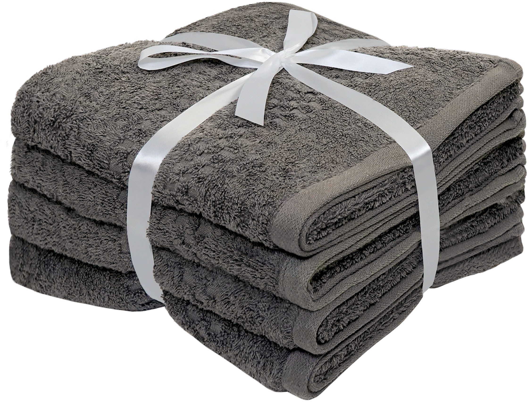 OTTO home Handtuch Regona, Handtücher 50x100cm, flauschig und weich, 500gr/m², Frottier (Set, 4-St), Premium Handtücher mit Bordüre, Set, 100% Baumwolle, 5 Jahre Garantie