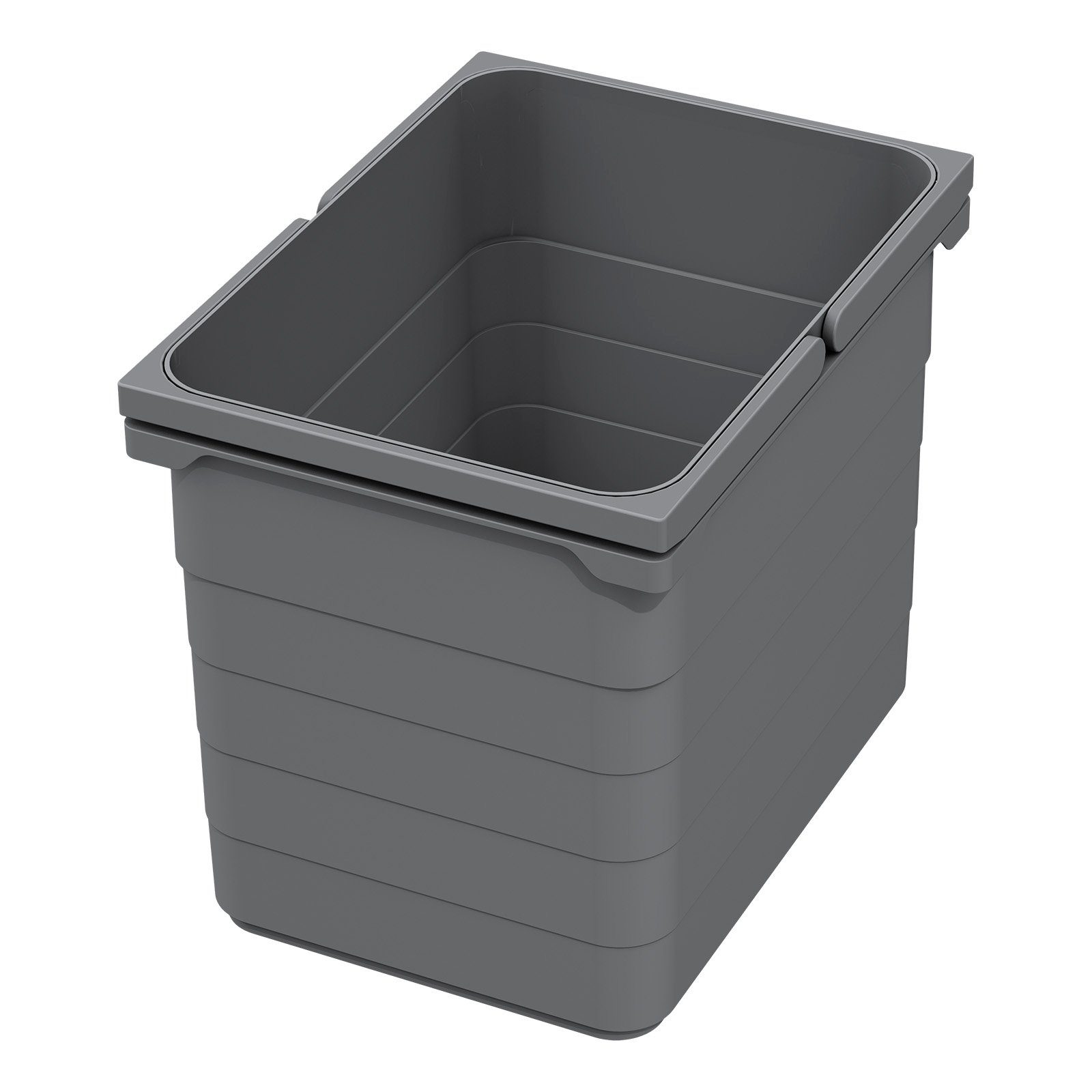 SO-TECH® Mülleimer eins2vier Abfallsammler Höhe: 250 mm, Volumen 15 Liter 306 x 230 mm dunkelgrau 5078