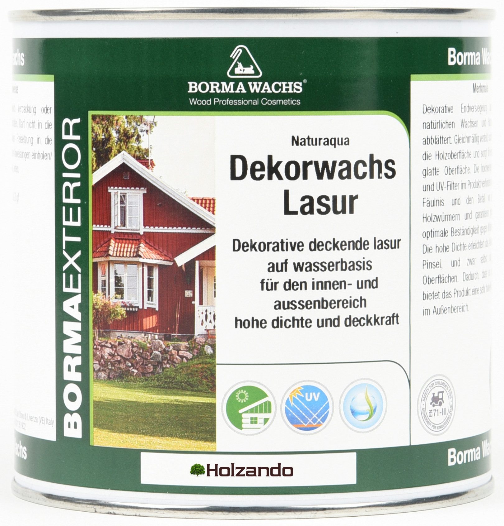 BORMA Holzlack NATURA DECORWACHS LASUR 750 ML SCHOKOLADE 59
