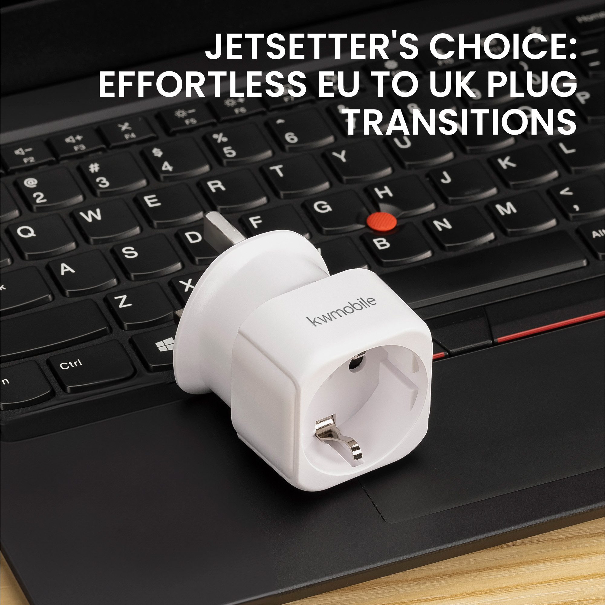 kwmobile Reiseadapter UK - Stromadapter für England - Schuko Stecker Adapter, 7.70 cm