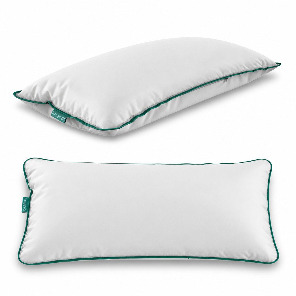KNERST Kopfkissen Premium-Schlafkissen für Komfort und Qualität, Füllung: FitForm Technologie – 100% Polyester, Seitenschläfer, Bauchschläfer, Rückenschläfer, 2er Set, 40x80 cm, ergonomisches Schlafkissen