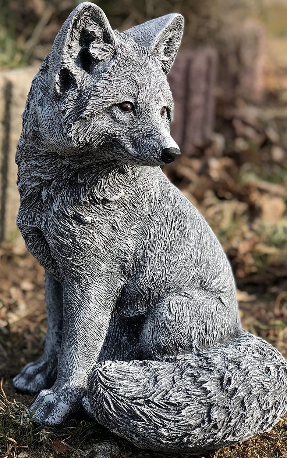 Stone and Style Gartenfigur Frostfeste Steinfigur Fuchs groß – Bild 4 von 4