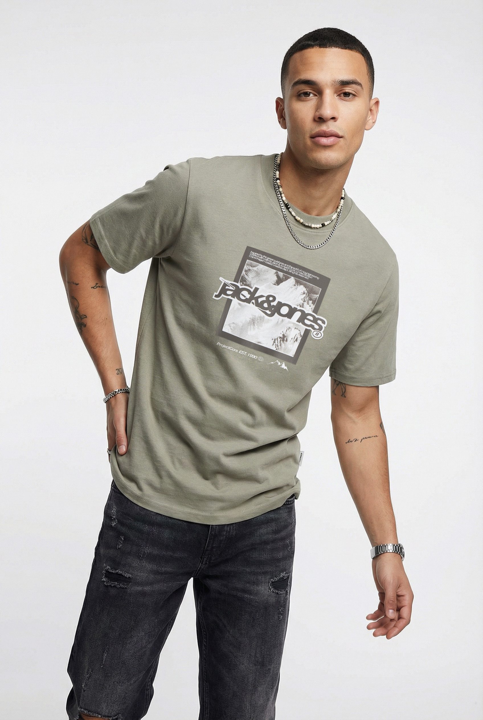 Jack & Jones T-Shirt JCOFLARE BRAINDING TEE SS CREW NECK günstig online kaufen