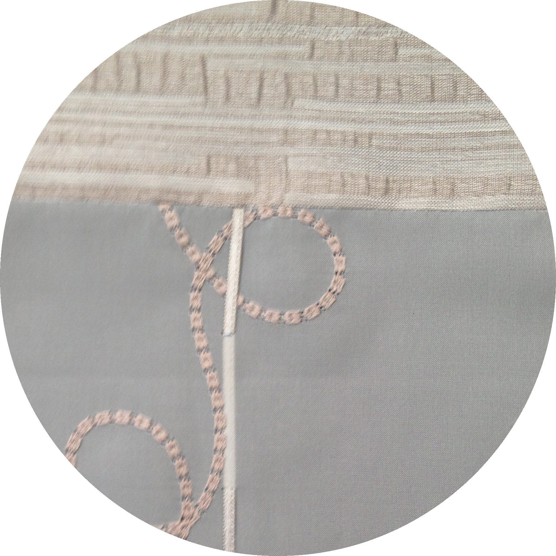 EXPERIENCE Scheibengardine 3er Set Miniflächen Scheibengardine Tunnelzug 2231 Weiß Taupe Grau (3 St), Stangendurchzug, halbtransparent, Jacquard, Voile, 3er Set