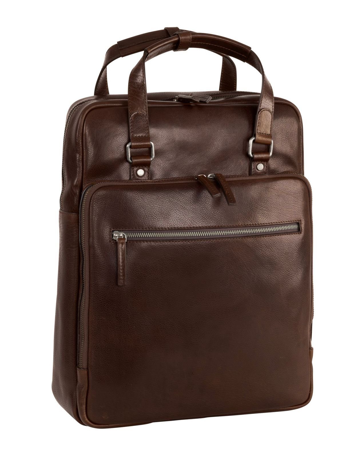 Leonhard Heyden Rucksack Backpack (Set, 2-tlg), aus echtem Leder