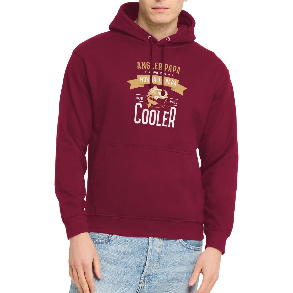 Spreadshirt Hoodie Angler Papa Wie Normaler Papa Aber Cooler Unisex Hoodie (1-tlg)