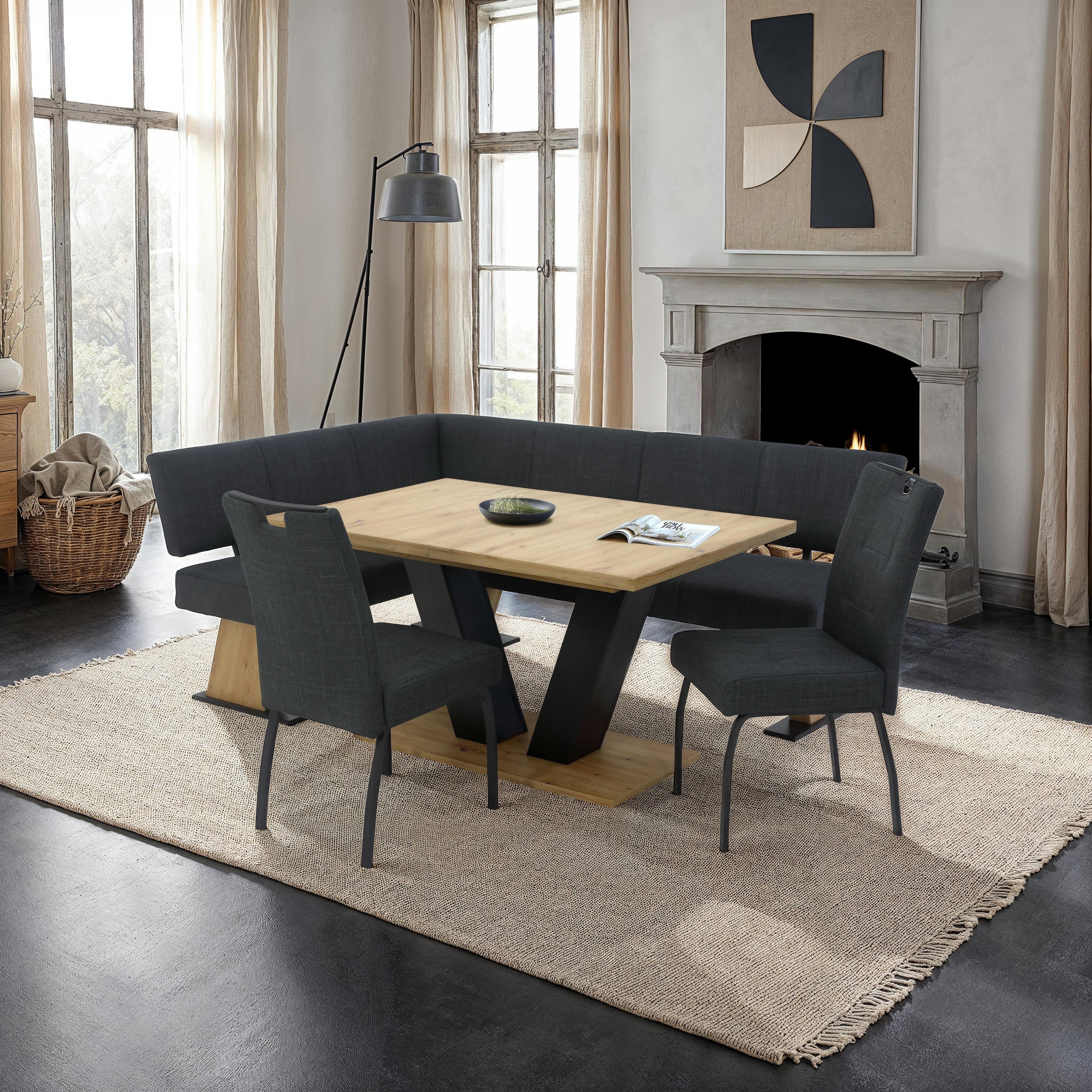 HELA Säulen-Esstisch HAMM (1-St), ausziehbar,ABS-Kante,Melamin,Synchronausz günstig online kaufen