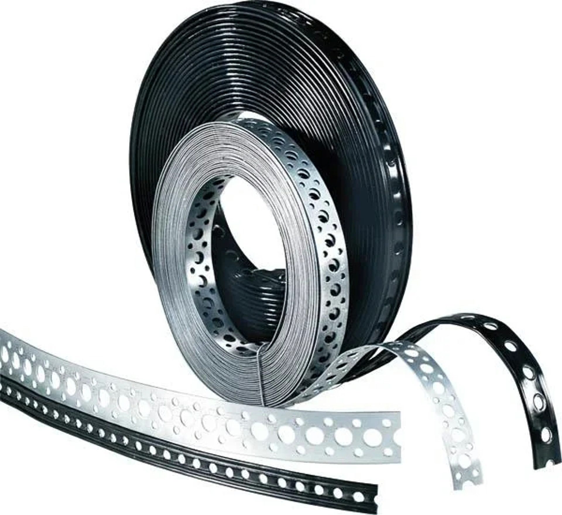 Westfalia Werkzeug Band-Tellerschleifer Lochband 17 mm x 10 m mit verzinkter Ummantelung