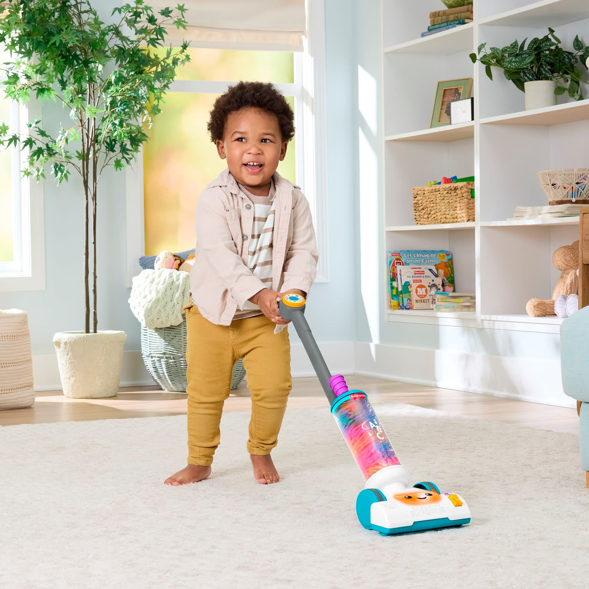 Fisher-Price® Lernspielzeug Lernspaß Staubsauger, mit Licht- und Soundeffekt
