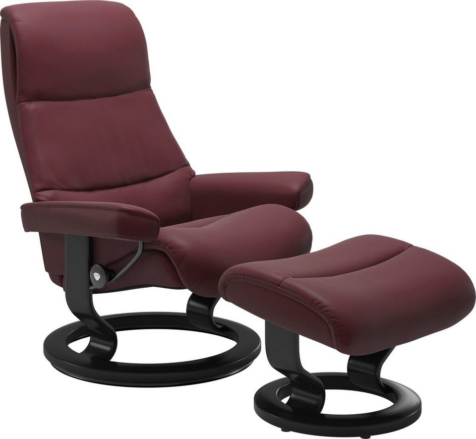 Stressless® Relaxsessel View (Set, Relaxsessel mit Hocker), mit Classic Base,  Größe S,Gestell Schwarz