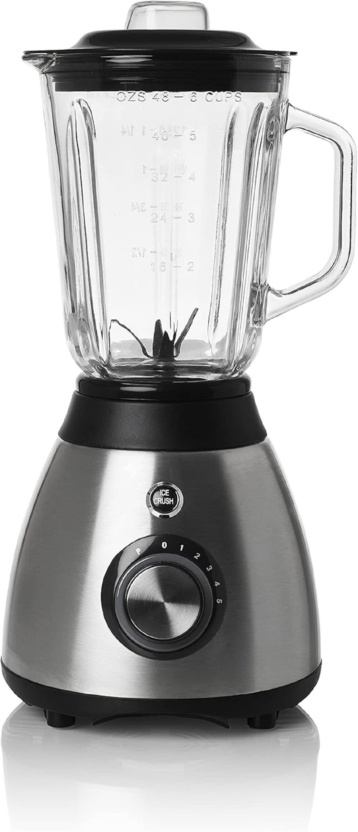 Standmixer Starker Mixer, 600 W, 1,5 l Glasbehälter, 5 Geschwindigkeiten