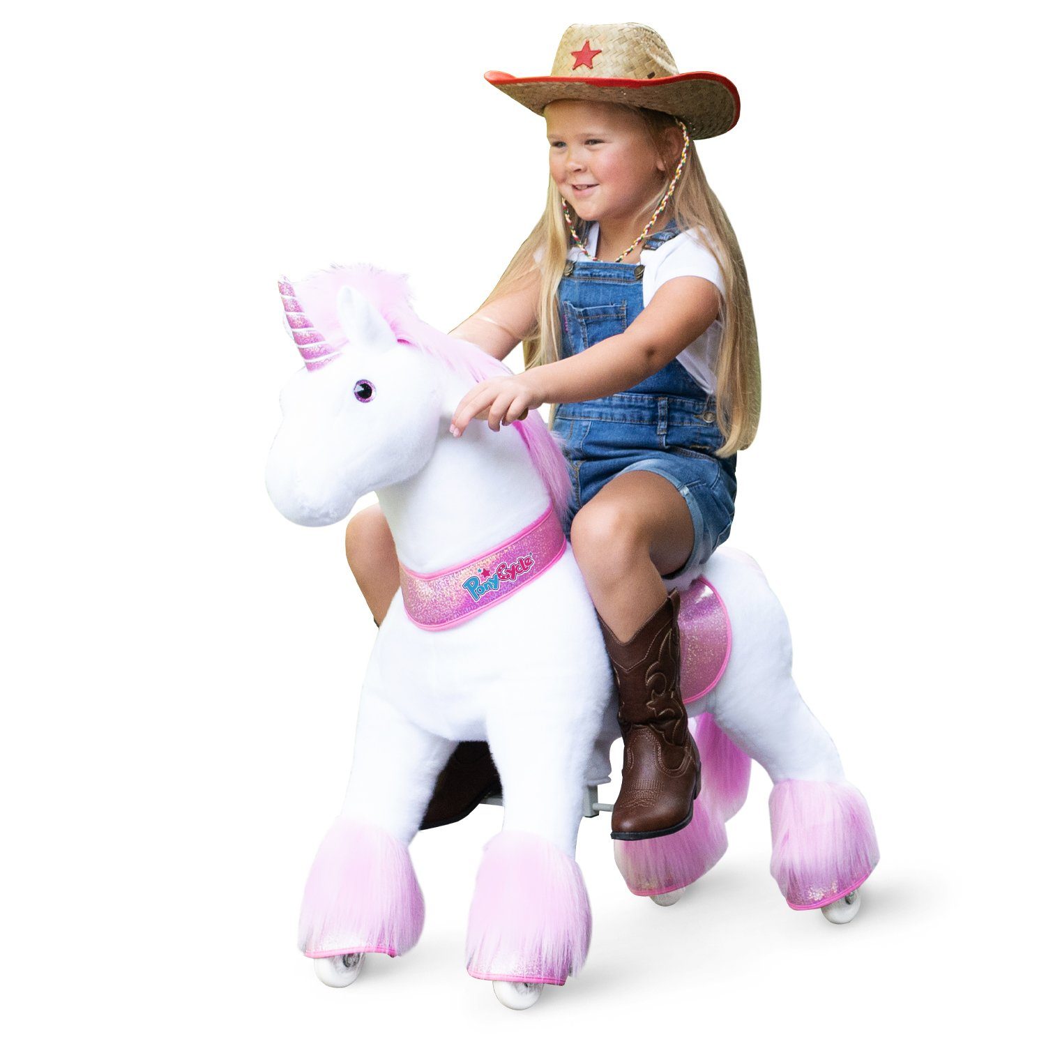 PonyCycle Reitpferd PonyCycle® offizielles Kinder Reiten auf Spielzeug auf rollen, Größe 4 für 4-8 Jahre, Ux402
