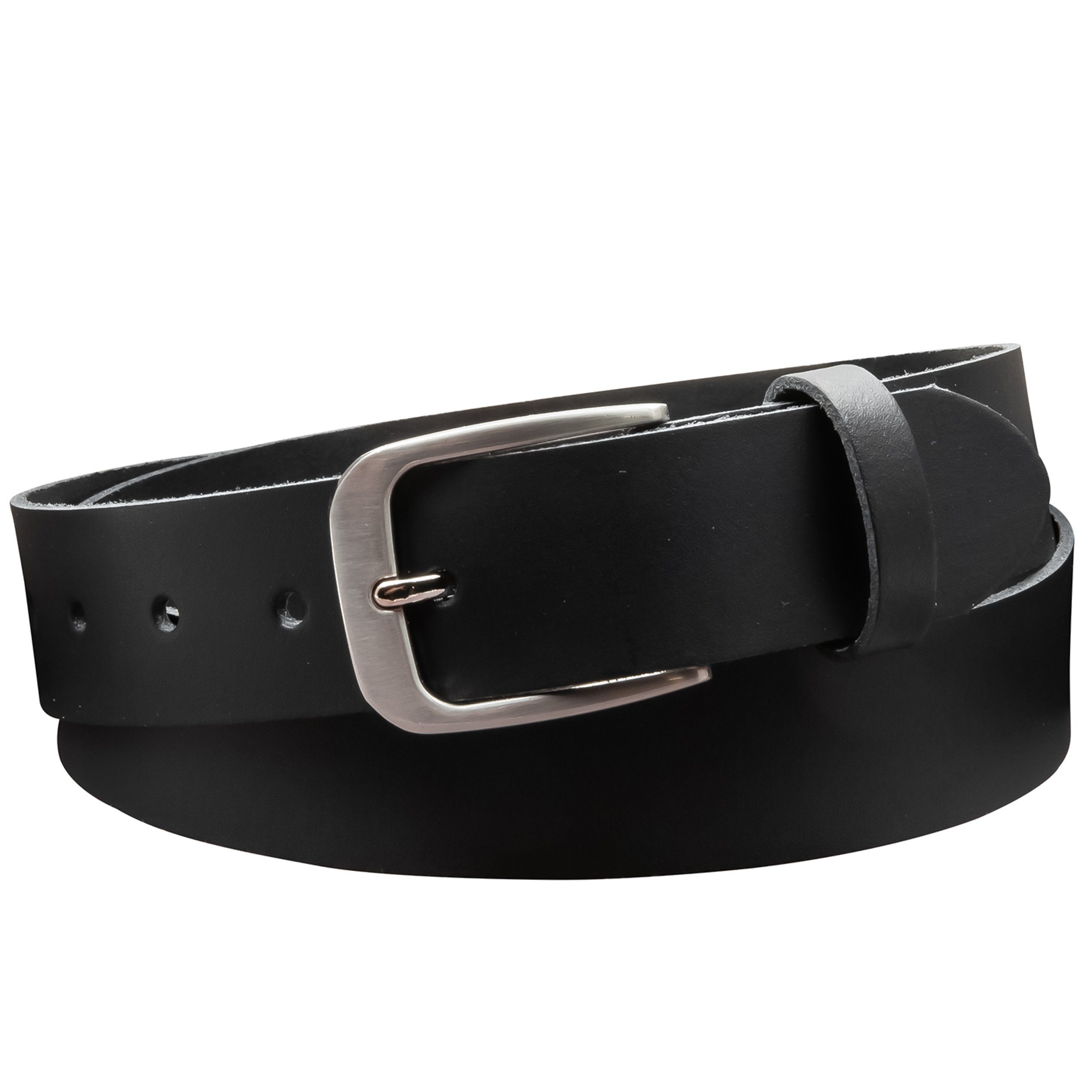 COLOGNEBELT Ledergürtel OM428-SL-Schwarz MADE IN GERMANY, Schwarz Kürzbar, 100 % Echtleder, Unisex – Bild 3 von 5
