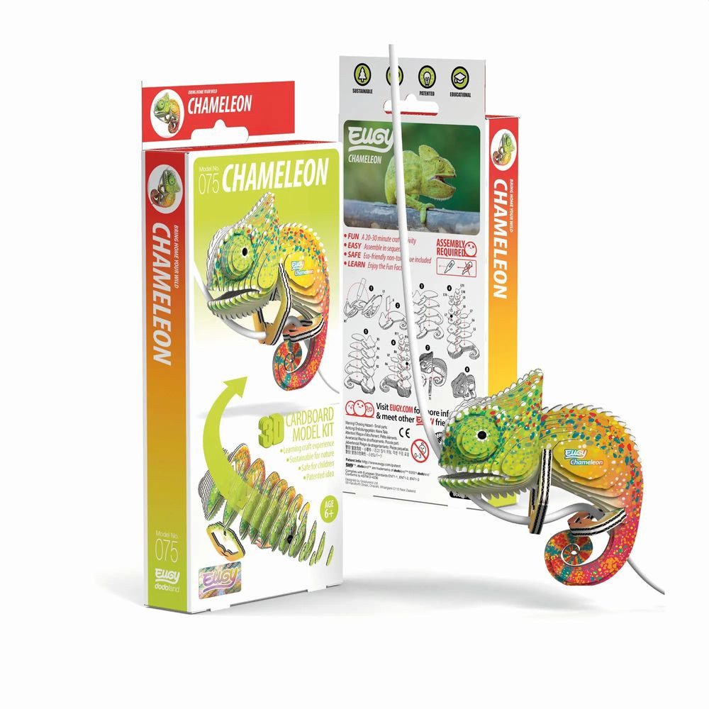BrainBox Spiel EUGY - 3D Bastelset Chamäleon
