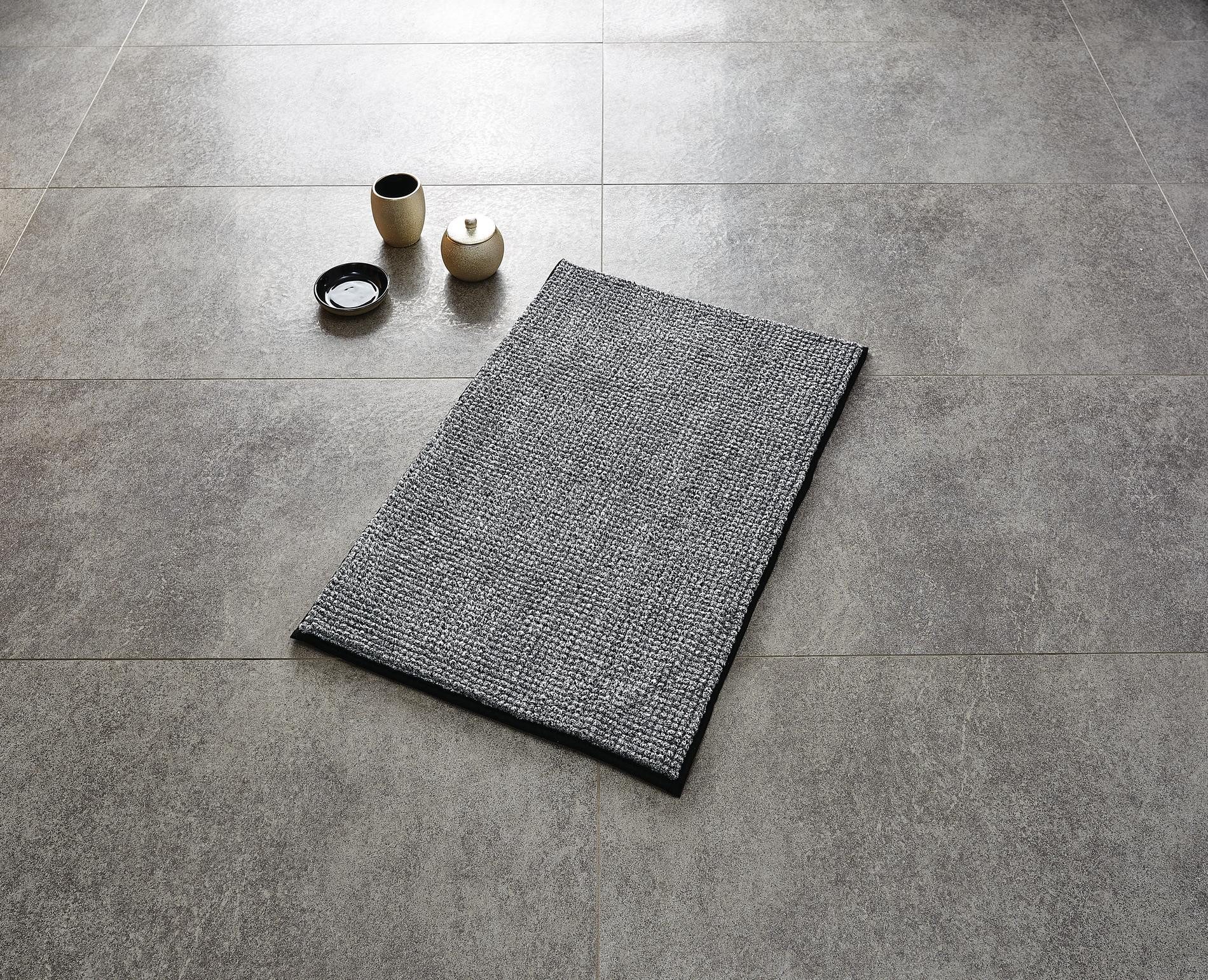 Ridder Badematte Fresh schwarz, Höhe 70 mm, 100% Polyester-Microfaser günstig online kaufen