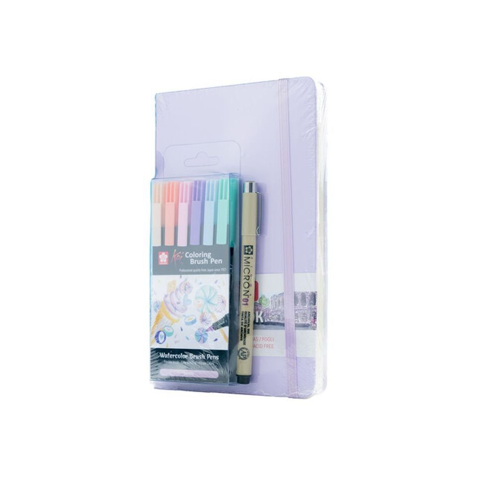 Talens Kreativset Sakura Set 6 Brush Pens, Pigma Micron & Sketchbook, (8-tlg)