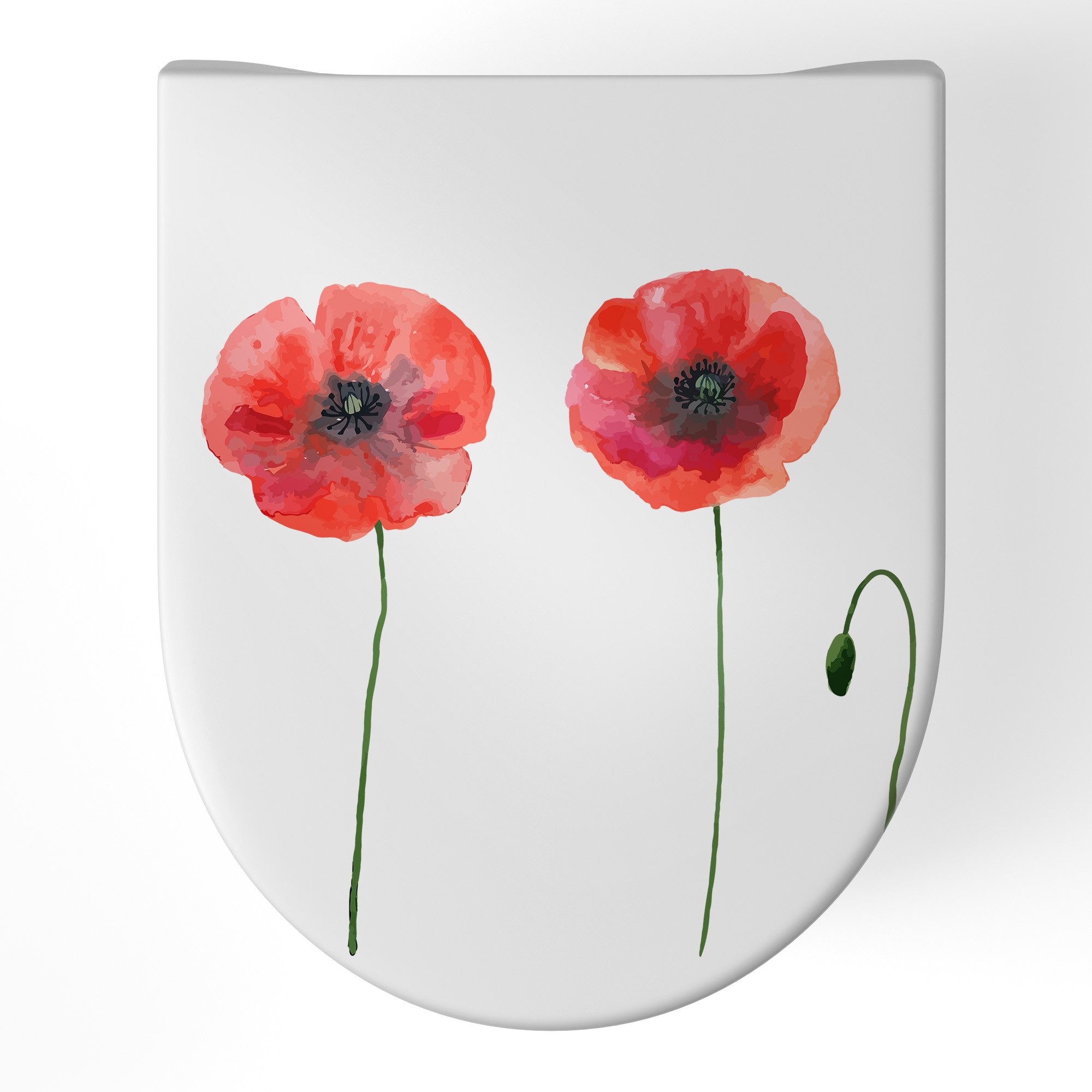 DEQORI WC-Sitz 'Blumen des Sommers', WC Toilettensitz bedruckt Klobrille Toilettendeckel Motiv WC-Brille