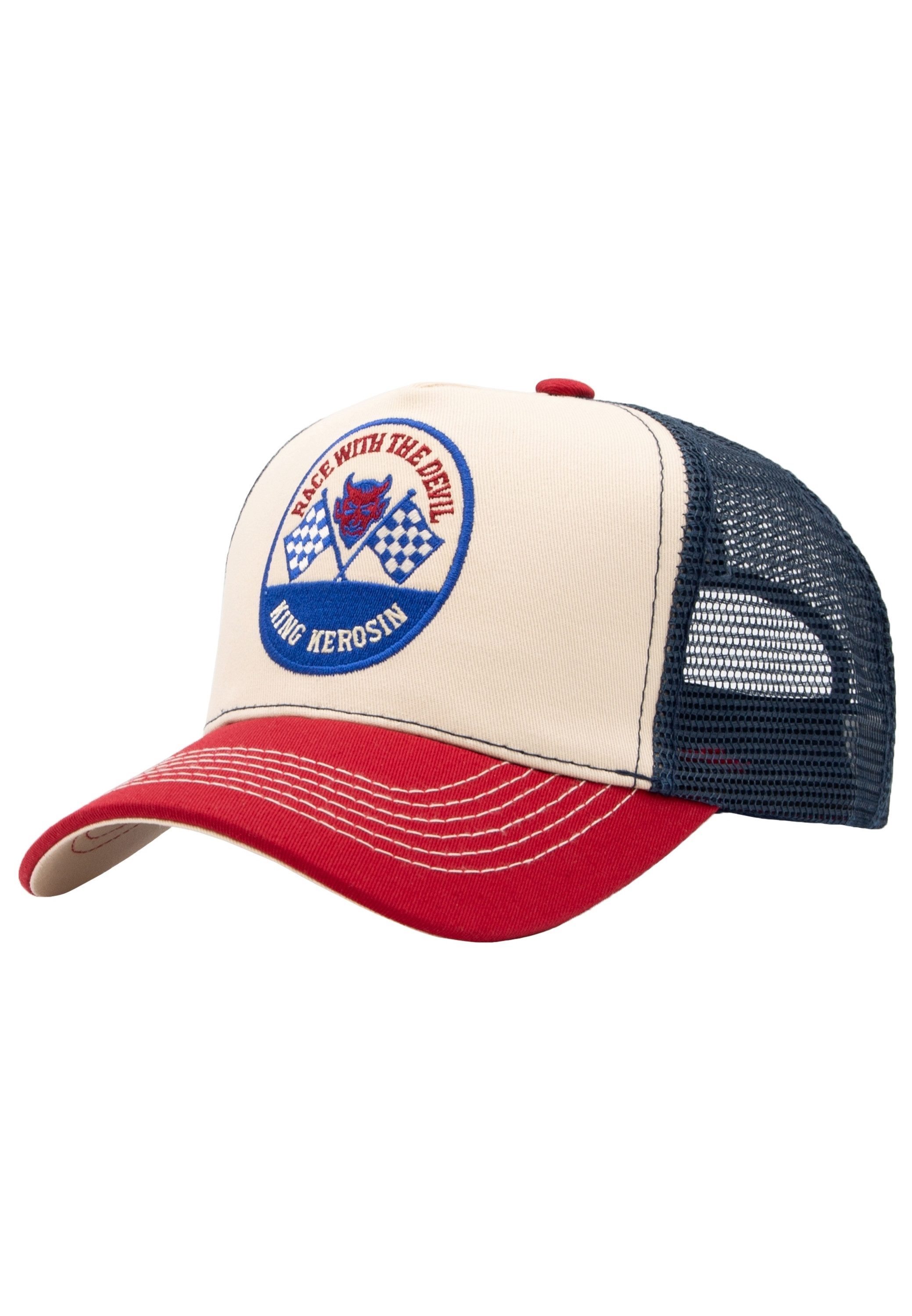 KingKerosin Trucker Cap Race with the devil (1-St) in Blockfarben