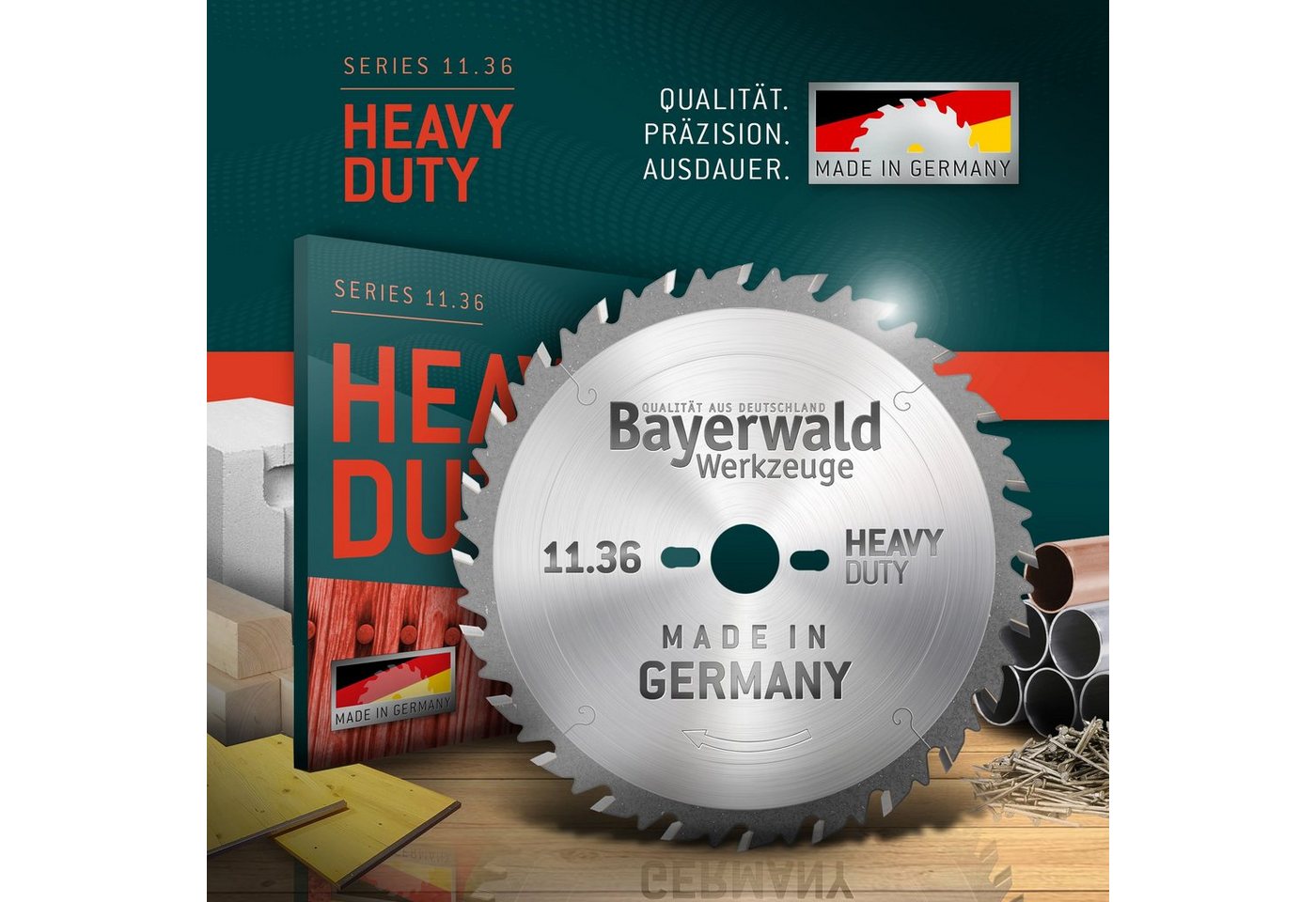Thumbnail - QUALITÄT AUS DEUTSCHLAND Bayerwald Werkzeuge Kreissägeblatt HM Kreissägeblatt - 190 x 1.8/1.4 x 30 Z20 WZ