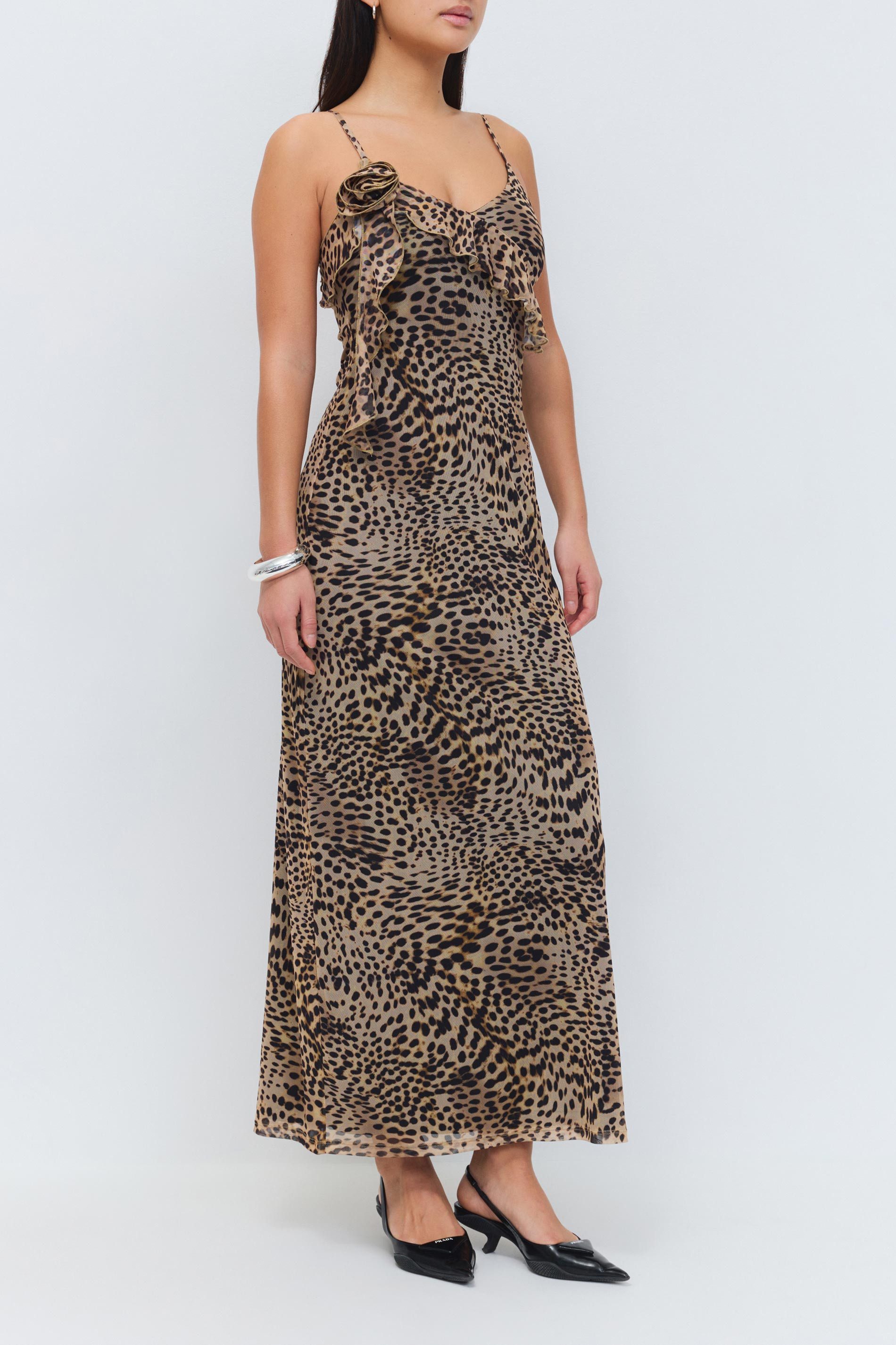 Gina Tricot Maxikleid Leopard maxi dress