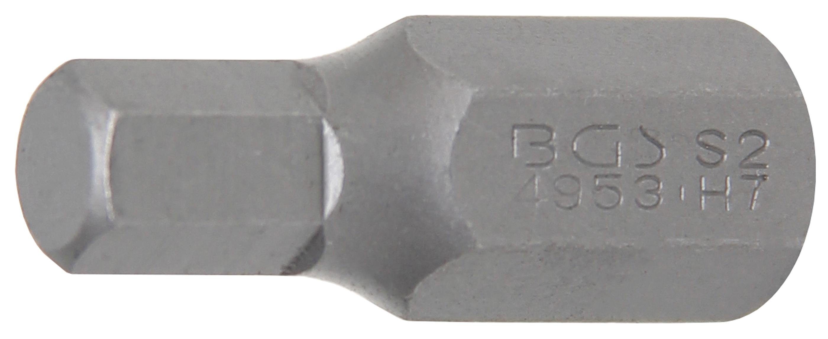 BGS technic Sechskant-Bit Bit, Antrieb Außensechskant 10 mm (3/8), Innensechskant 7 mm