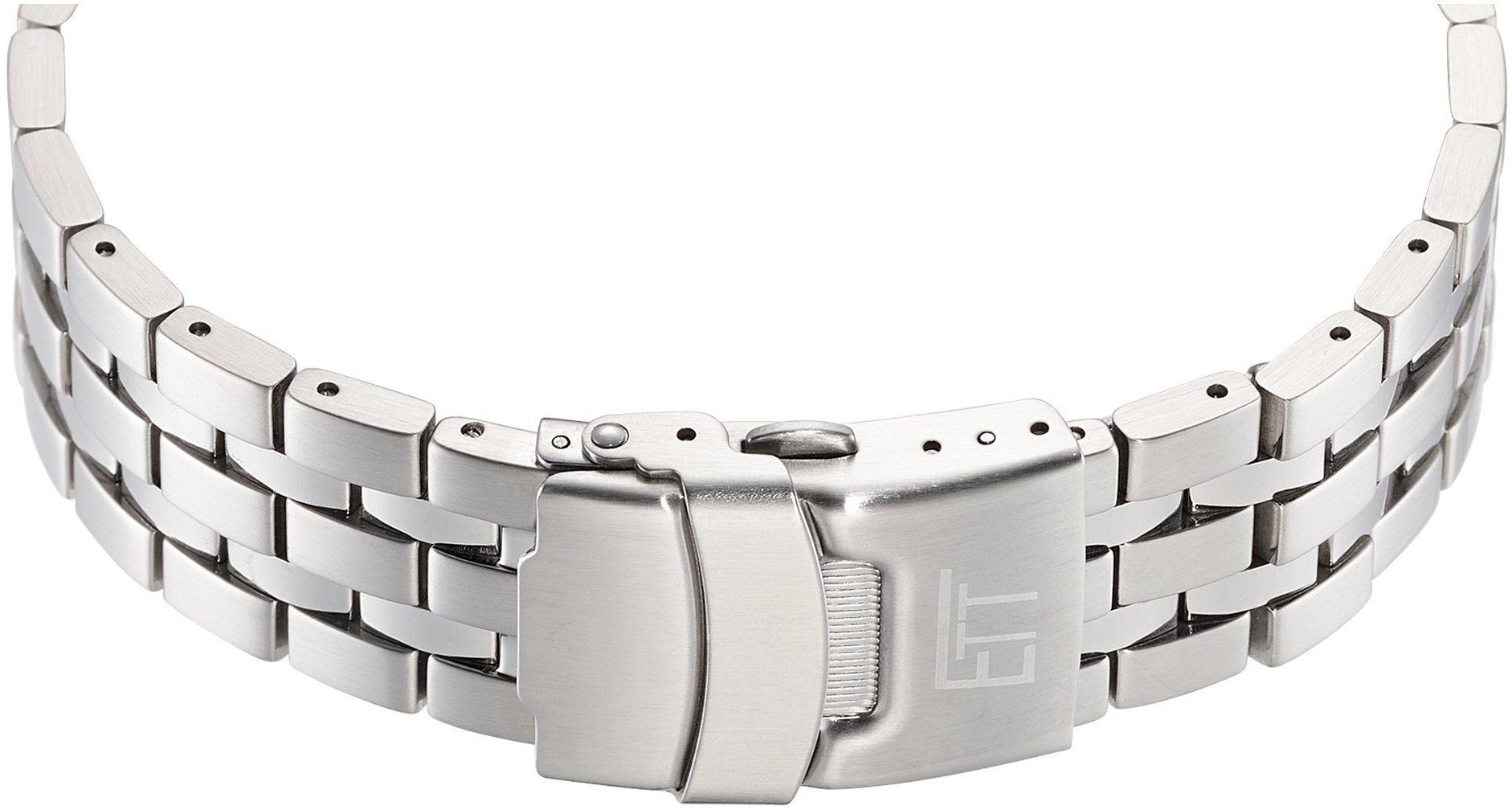 ETT Funk-Multifunktionsuhr Professional WorldTimer EGS-11552-31M, Armbanduhr, Herrenuhr, Stoppfunktion, Datum, Solar, Edelstahlarmband