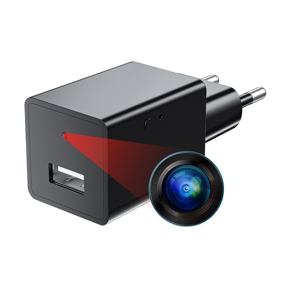 SpionProfi Überwachungskamera Mini Kamera Video Ton Überwachungskamera mit Bewegungsmelder Haus (Universal Usb Ladegerät mit versteckte Kamera Spycam Spion Cam Haus)