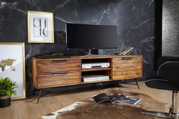 KADIMA DESIGN TV-Schrank Lowboard Sheesham Massiv Holz Hifi Board