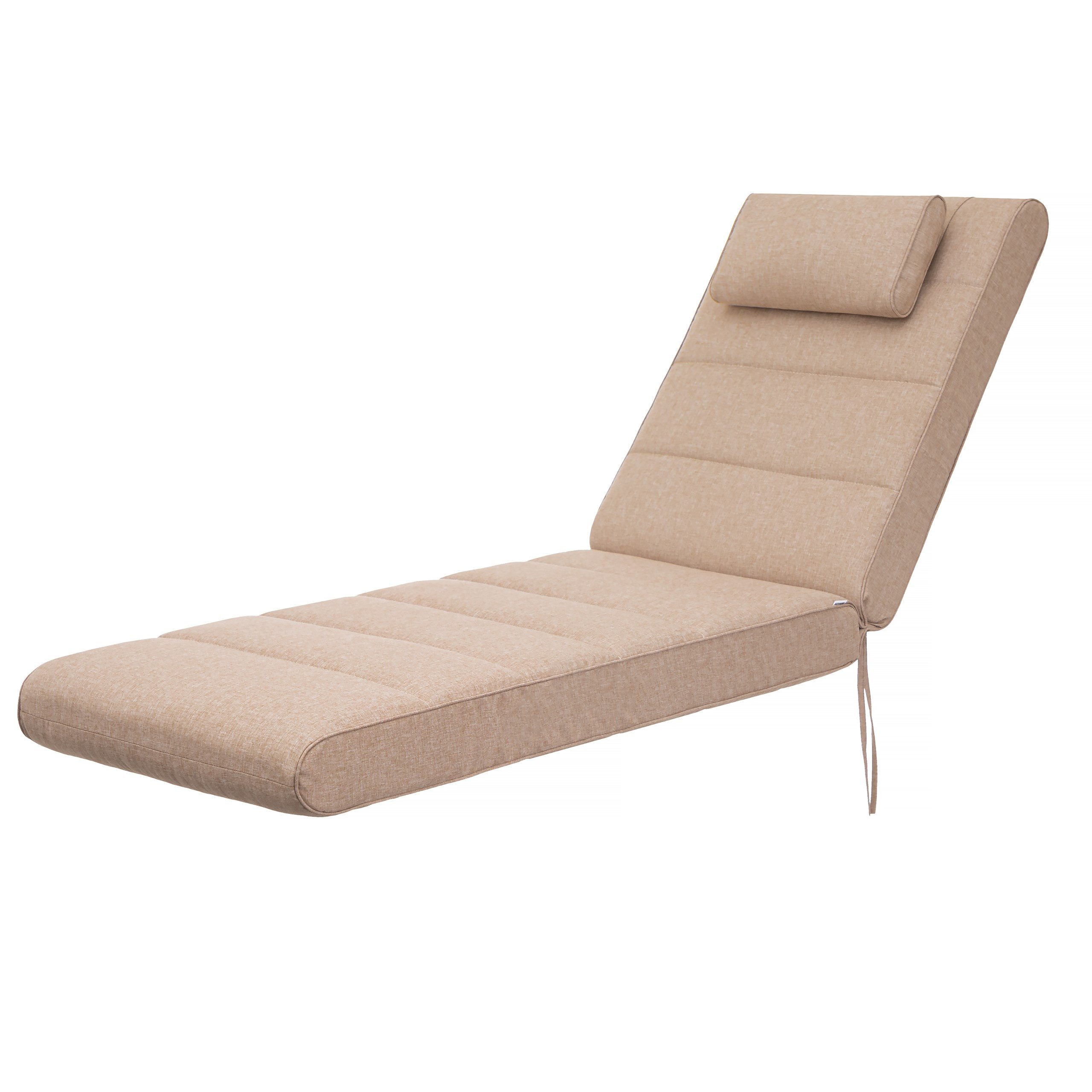 Hobbygarden Polsterauflage Liegenauflage 204x60x10 cm „Malaga“ – extra dicke Gartenliege Auflage, wasserdicht wendbar, für Sonnenliege & Deckchair Made in EU