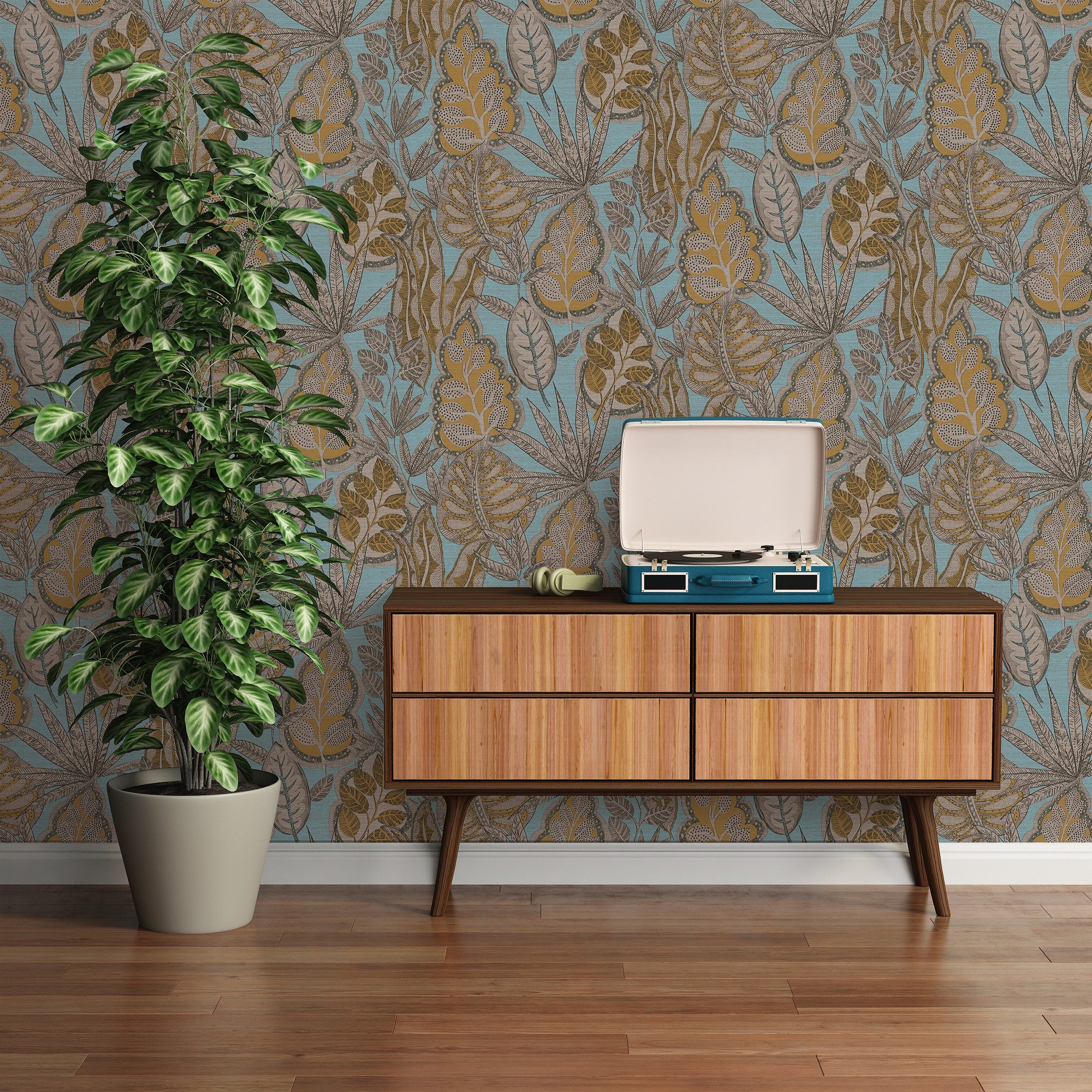 living walls Vliestapete Famous Garden Blätter-Tapete günstig online kaufen