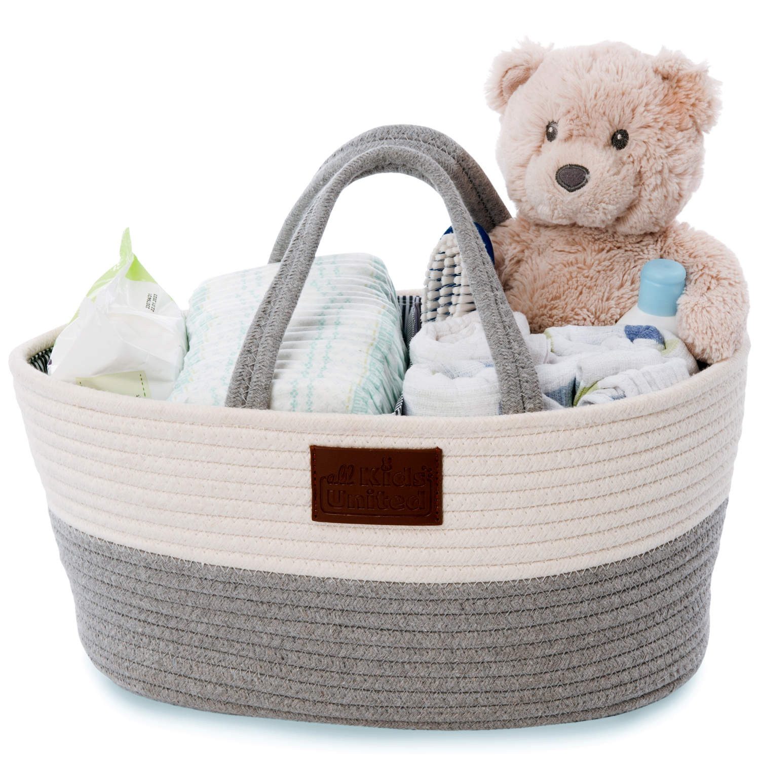all Kids United Windeltasche ALL KIDS UNITED Baby Wickeltasche & Organizer - Windelkorb für Babys, Babykorb Wickel-Tasche