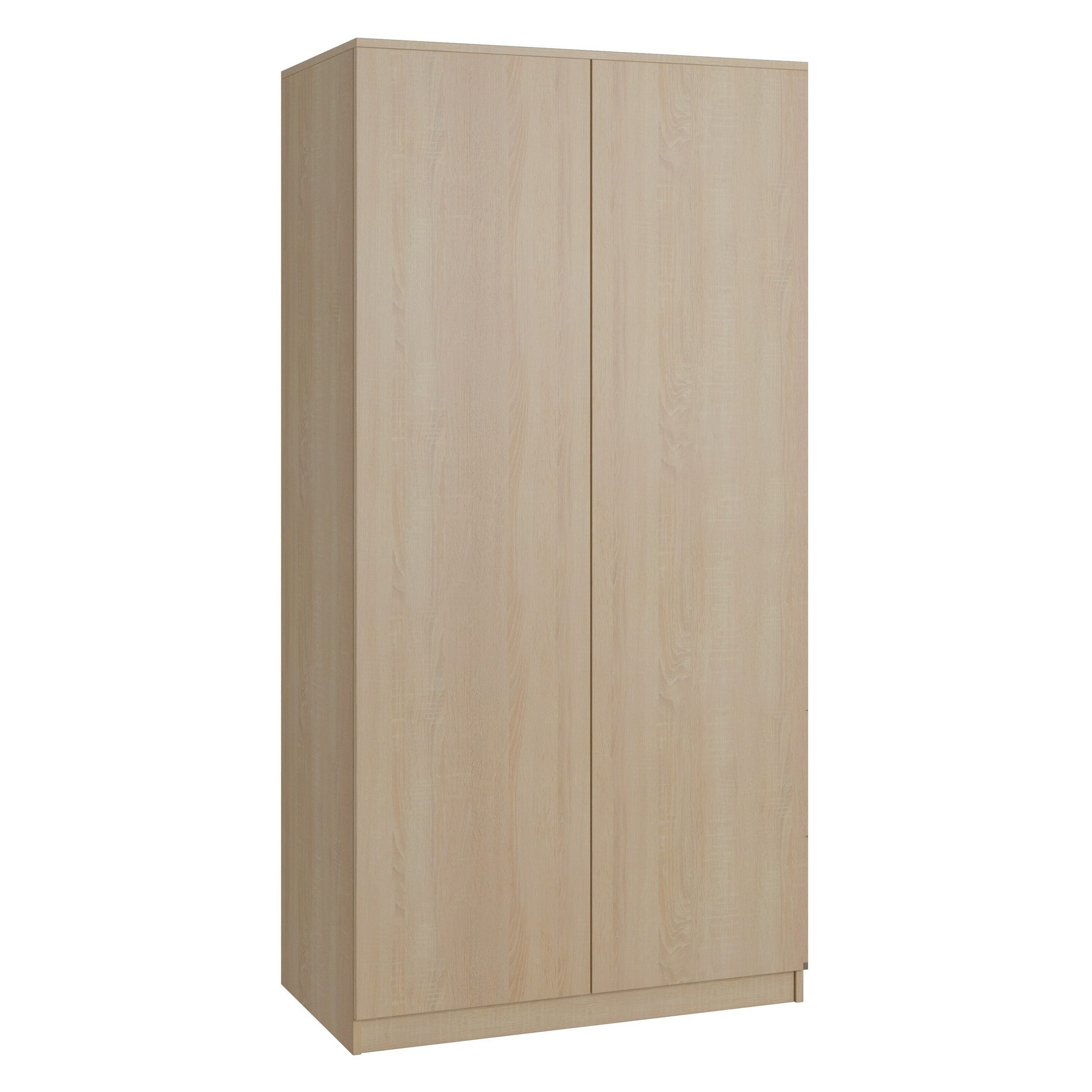 Beautysofa Kleiderschrank Zweitüriger mit Schiebetüren LOOK Erhältlich mit oder ohne Schubladen, Farbvarianten