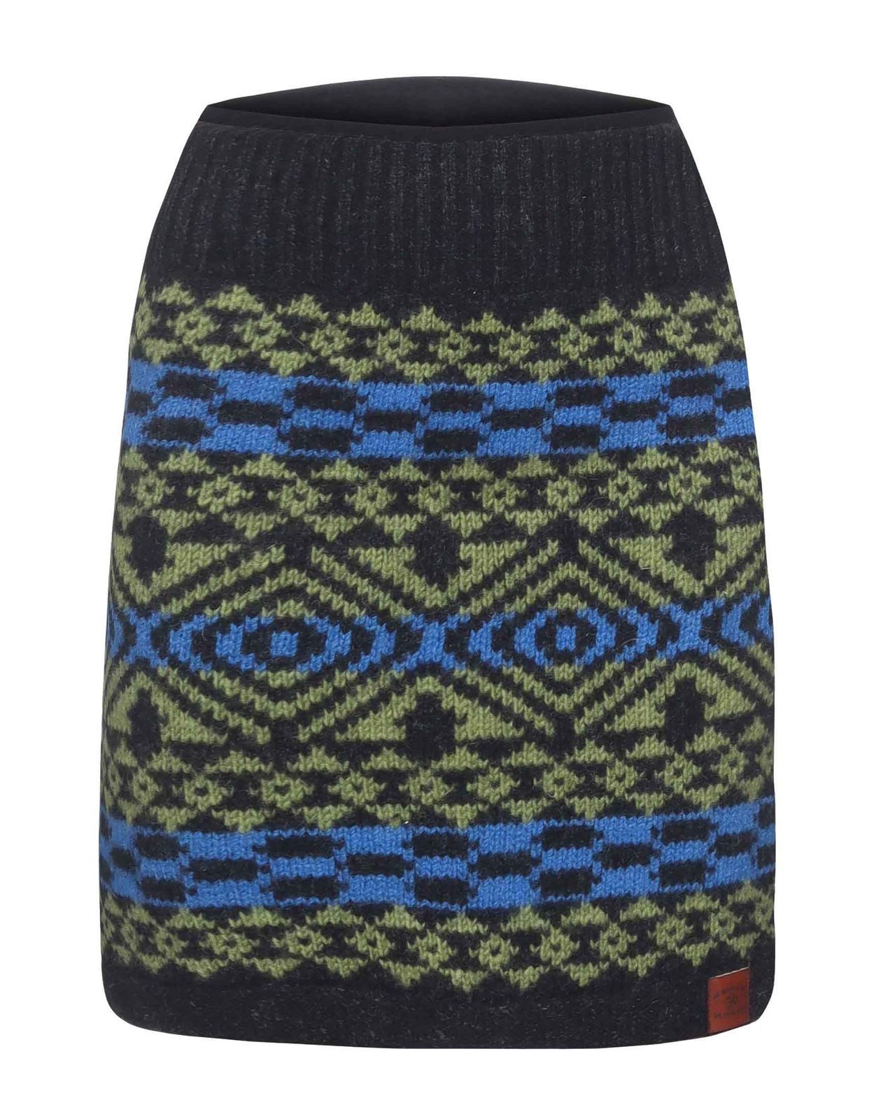 KUNST UND MAGIE Strickrock Boho-Chic Strickrock Winter Schurwolle Rock Knie günstig online kaufen
