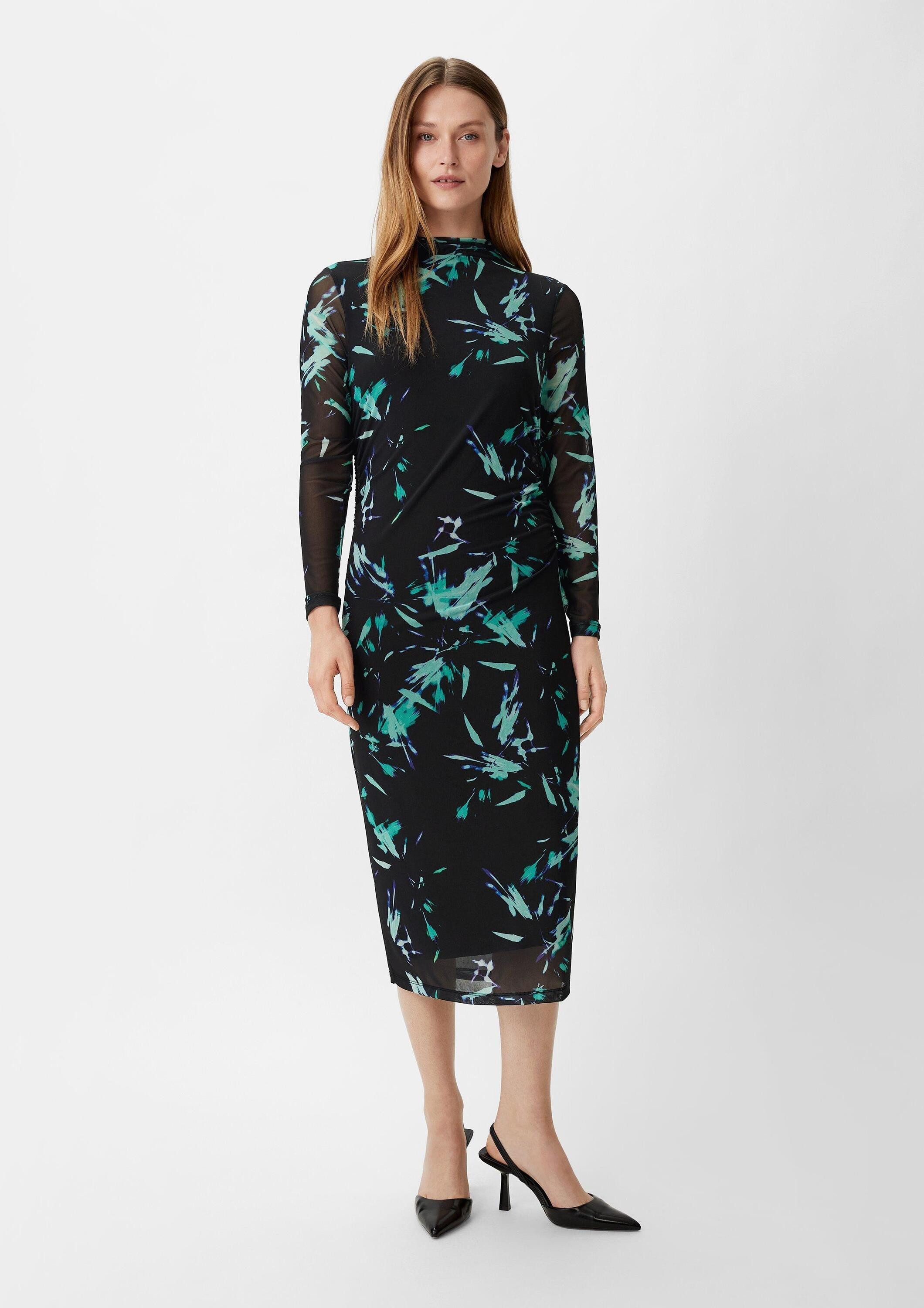 comma Midikleid Kleid Kleid mit Viskosefutter