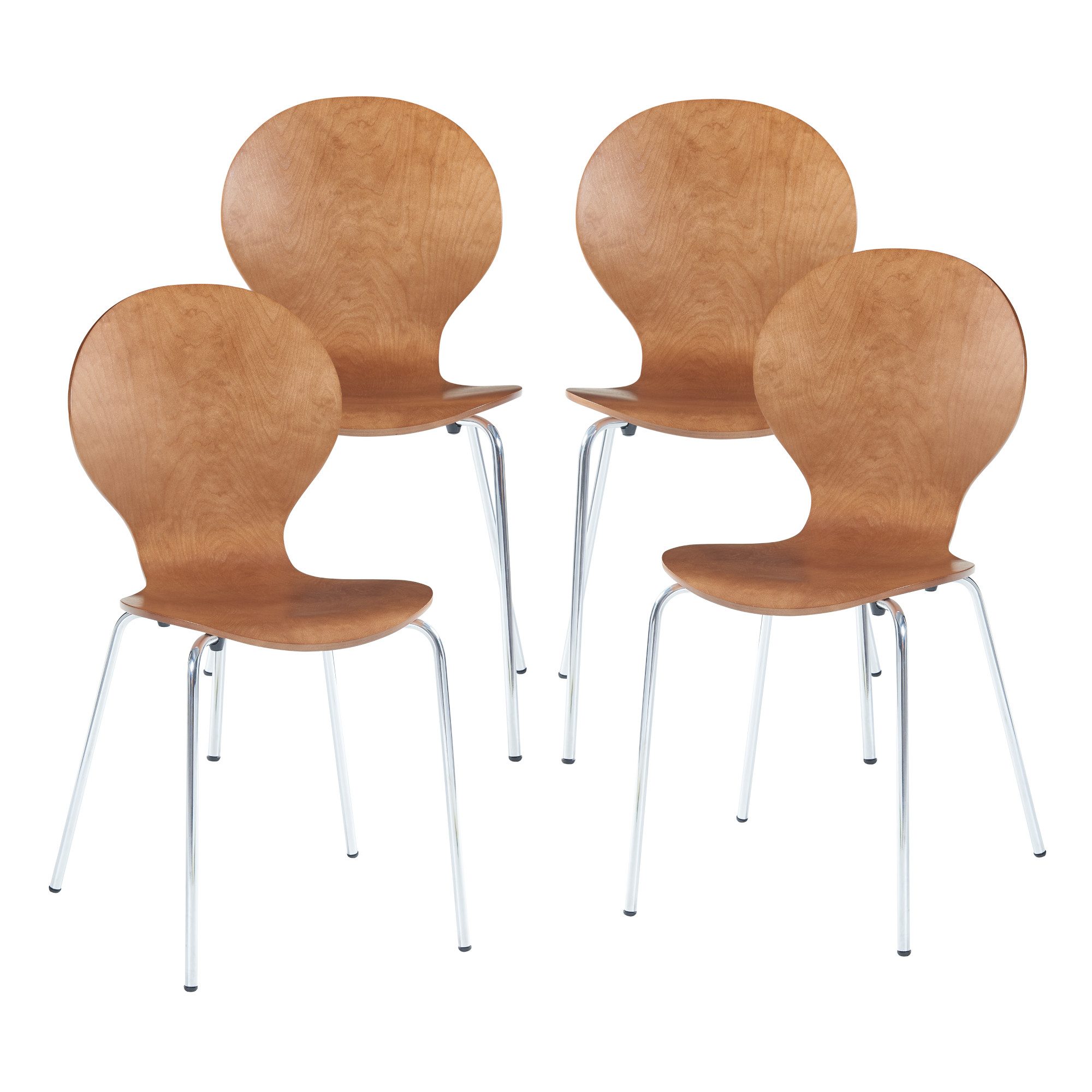 en.casa Esszimmerstuhl (Set, 4 St), »Etne« Holz Metall 85x48x50 cm Walnusso günstig online kaufen