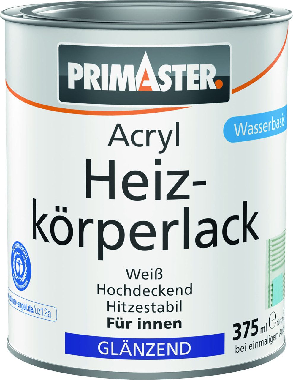 Primaster Acryl-Buntlack Primaster Acryl Heizkörperlack weiß glänzend 375