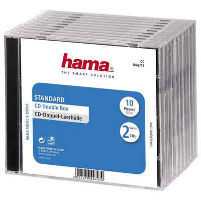Hama CD-Hülle »CD Doppel Leerhülle, 10er Pack, Transparent, Schwarz, Schutzhülle«