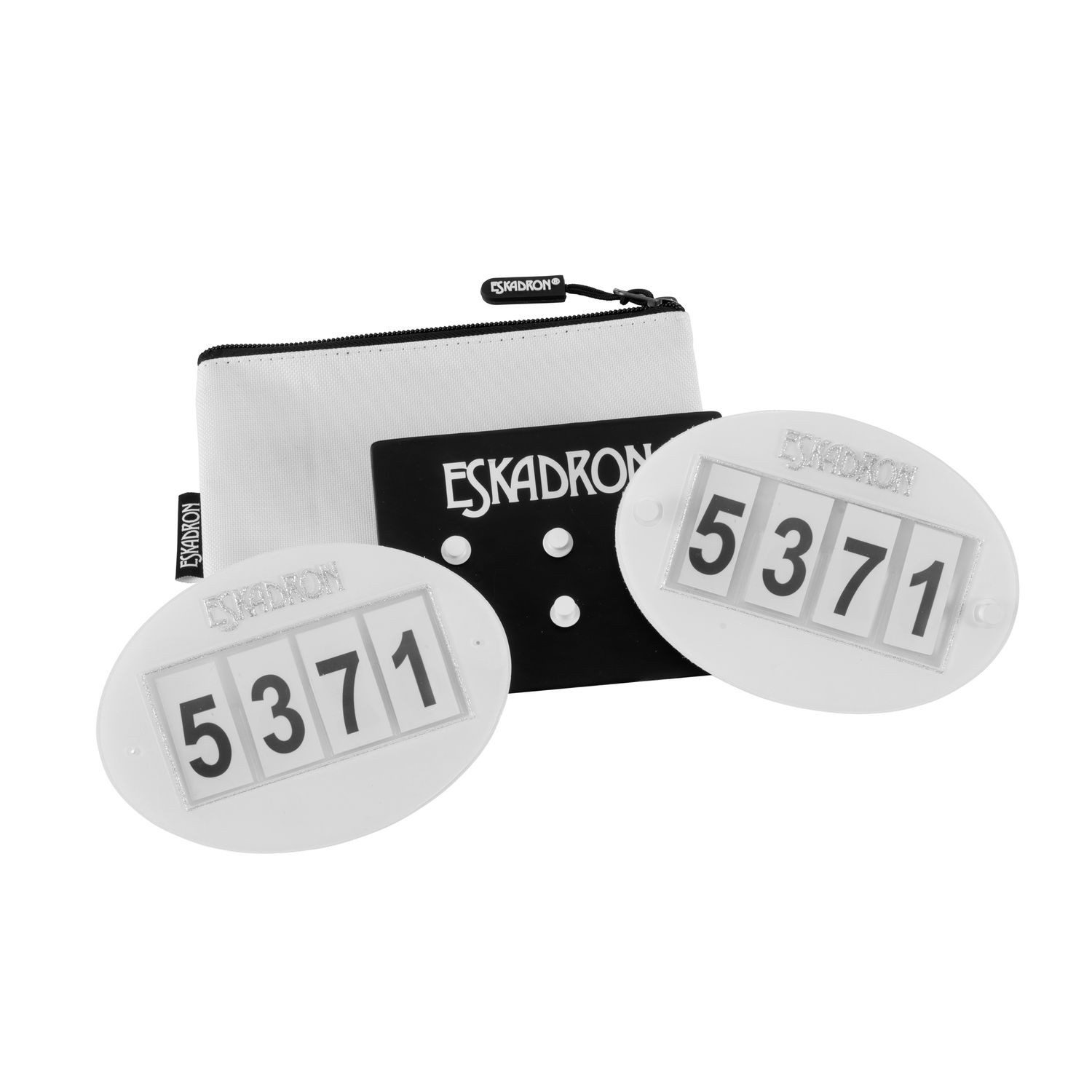 Schabracke Eskadron Basic Quick-Pin 4 Startnummern Set
