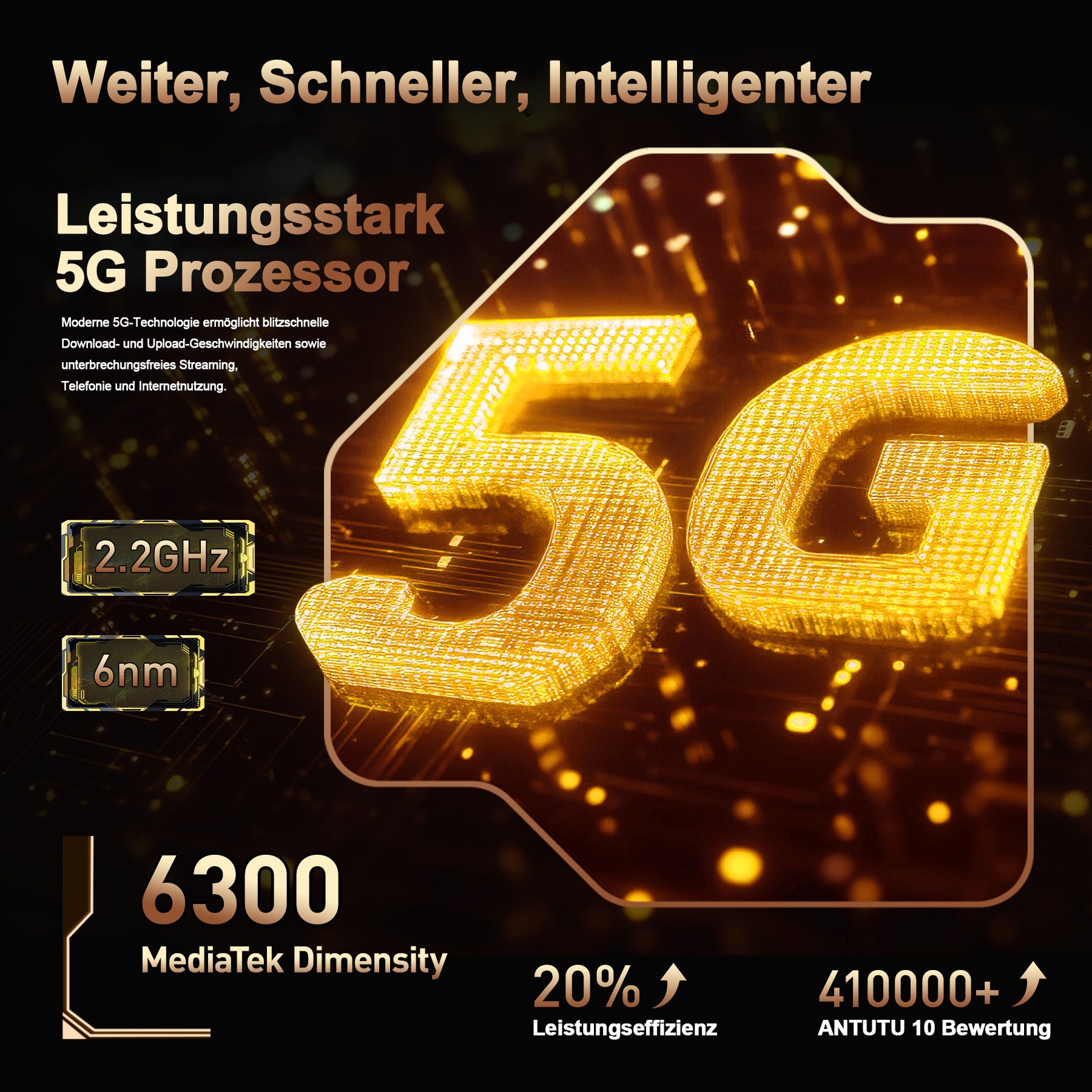 OUKITEL WP39 Pro 36+512GB 5G Outdoor Smartphone (16,76 cm/6.6 Zoll, 512 GB Speicherplatz, 64 MP Kamera, IP68 Wasserdicht Baustellenhandy, 11000mAh, NFC, OTG, GP – Bild 4 von 5