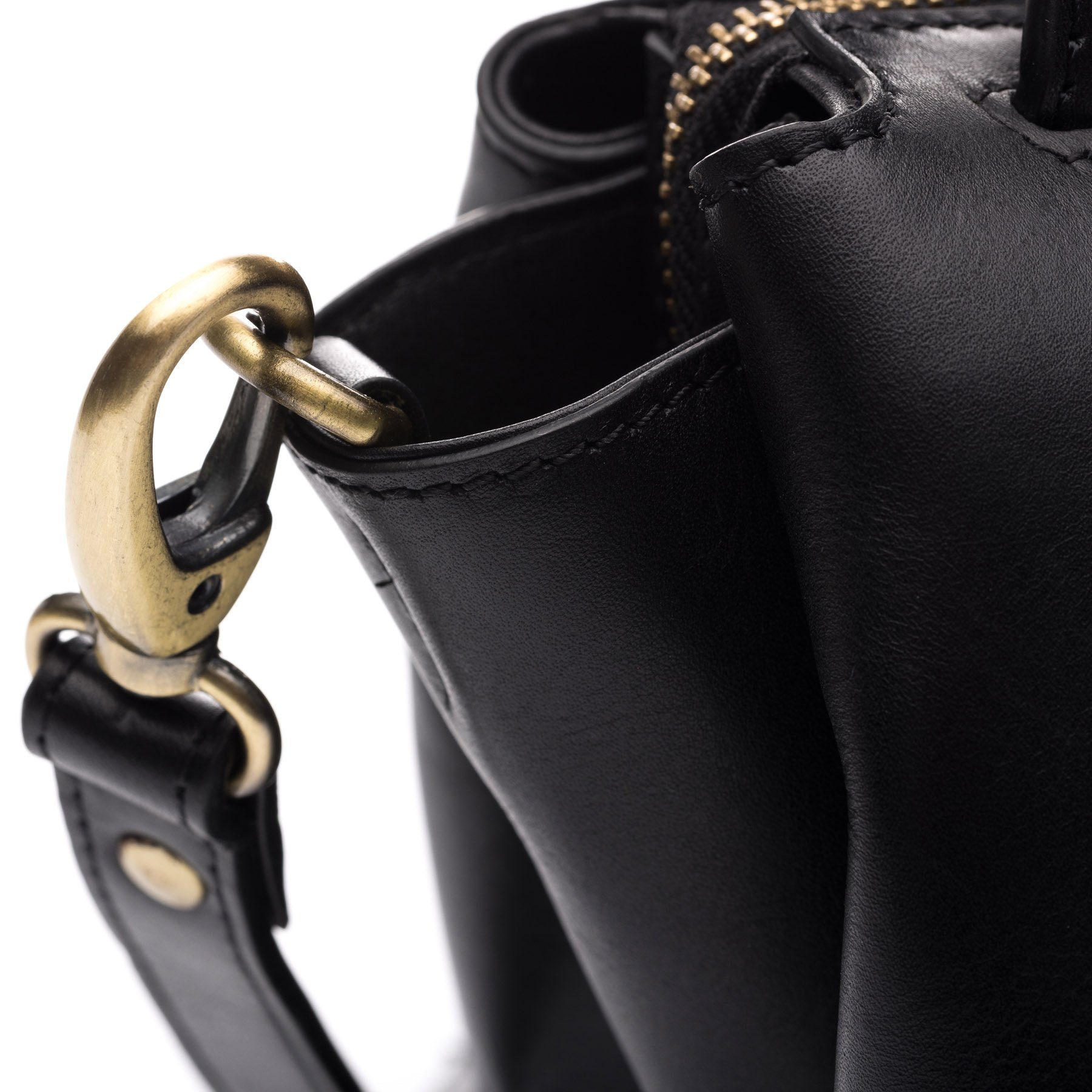 SID & VAIN Umhängetasche echt Leder Umhängetasche groß schwarz ATLANTA, Umhängetasche Echtleder Damen, Henkeltasche, Crossbody Bag schwarz