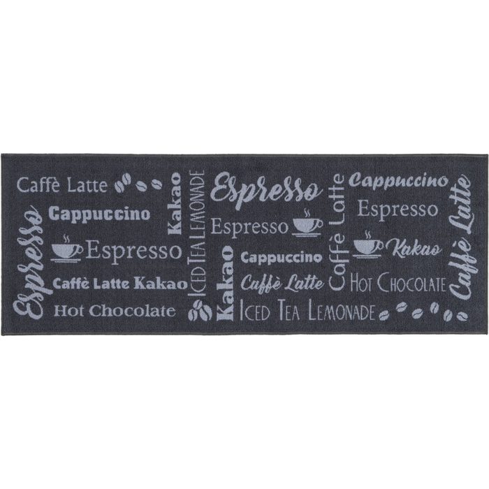 Küchenläufer Hot Chocolate Andiamo rechteckig Höhe: 4 mm Motiv Kaffee mit Schriftzug Küche