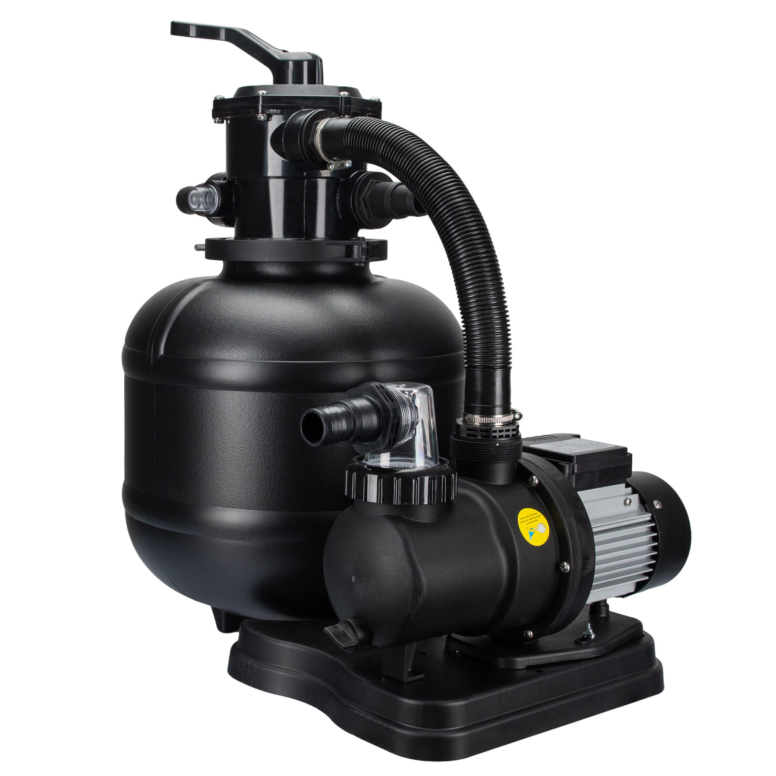COIL Sandfilteranlage Sandfilterpumpe, Selbstansaugende Pumpe, Sandfilter (7-Wege-Ventil mit Manometer, Anschlussstutzen 32/38 mm), 8500 l/h oder 10000 l/h, 450 W oder 550 W